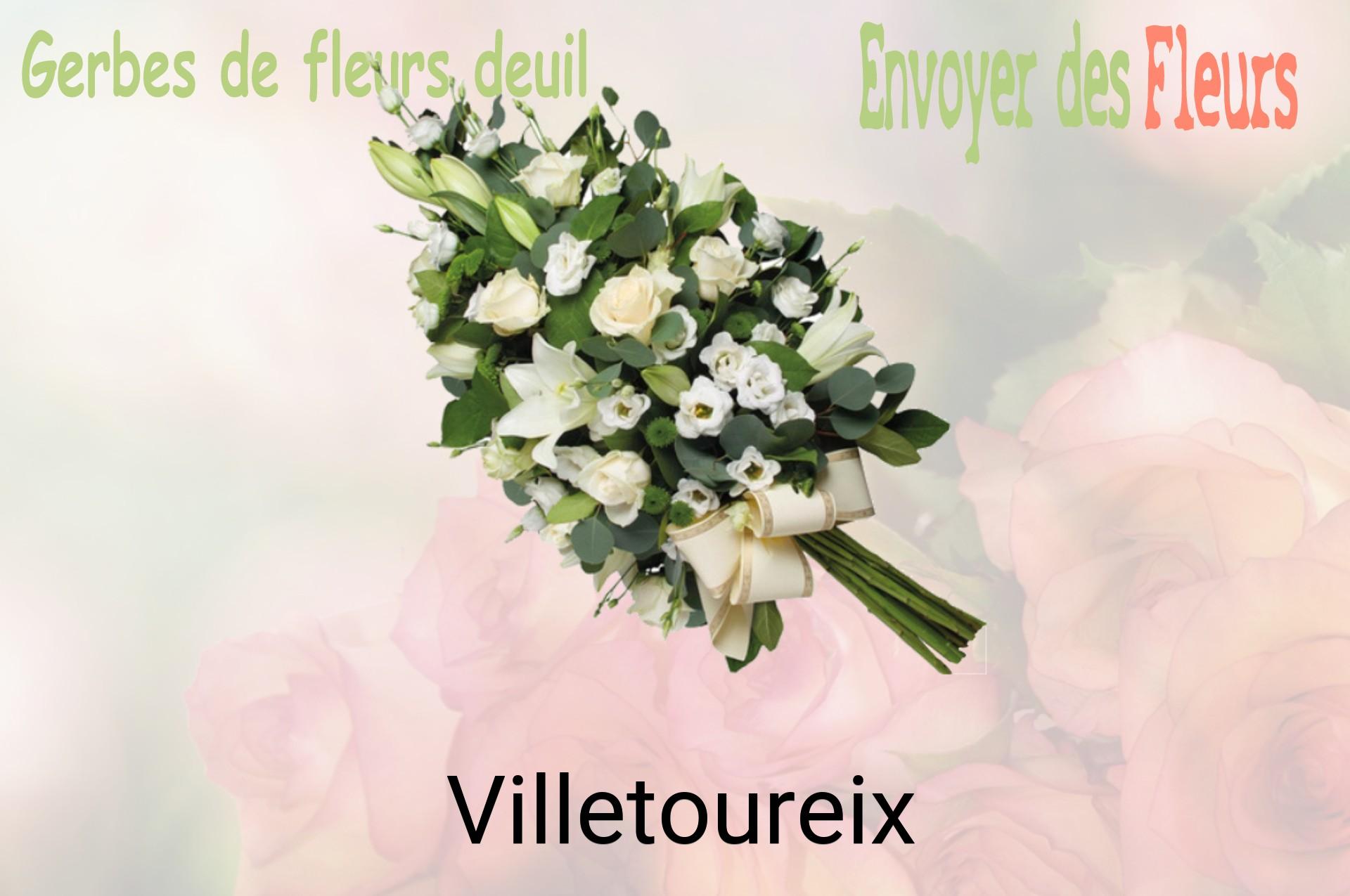 Gerbe de fleurs de deuil livrée à Villetoureix